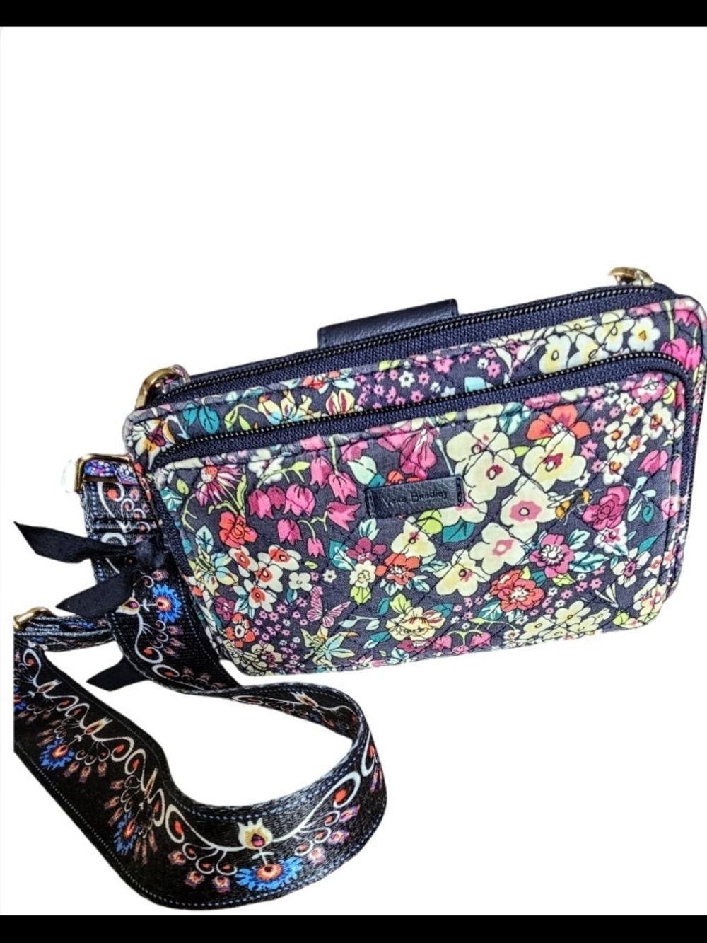 Vera Bradley "Holland Garden" RFID All in One Crossbody Convertible Wall